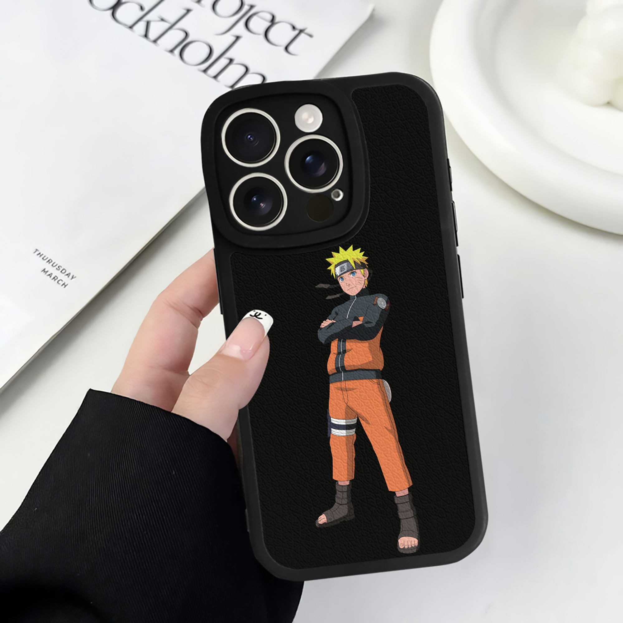 （画像用） NARUTO -ナルト- うずまき ナルト Uzumaki Naruto 【iPhone 16シリーズ対応】シリコンスマホケース（レザー調） 材質：シリコン